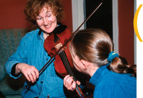 Laurel Martin showing Betsy Sullivan Irish bowing. Photo by Maggie Holtzberg.