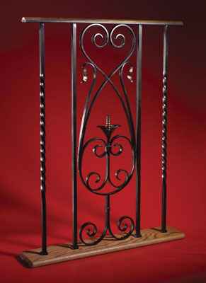 Railing, Metalwork, 2006; George F. Martell (b. 1948); Seekonk, Massachusetts; Iron and bronze; 39 x 30 x 5 1/2 in.; Collection of the artist; Photography by Jason Dowdle