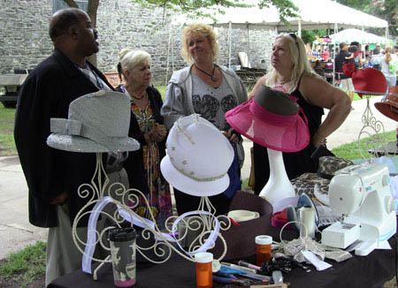 Samuel Brown at the 2012 Lowell Folk Festival, Hat designer, 2012; Samuel Howard Brown; Dorchester, Massachusetts; Photography by Maggie Holtzberg