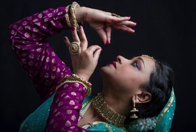 Urmi Samadar, Kathak dancer, Kathak dance, 2018; Belmont, Massachusetts;