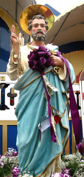 Saint Peter Statue, Ethnic Festival, 2009; Saint Peter's Fiesta, Inc.; Gloucester; Photography by Ellen Arnstein