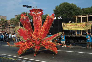 Shirley Shillingford wearing Bloody Mary costume in Caribbean Carnival, Boston, Massachusetts; Caribbean carnival costume; 2007: 