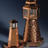 Small Lighthouse, Dick Clarke, 2006 and Large Lighthouse, Ronnie McGann, 2007; Metalwork: Richard Clarke (b. 1944)