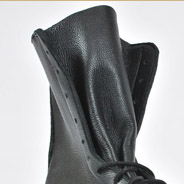Black pebbled derby; Custom built shoes; 2012: Lowell, Massachusetts